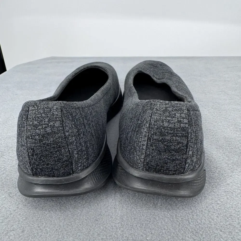 Skechers Go Step Lite 14479 Womens 6.5 Black Gray‎ Ballet Flats Slip On Shoes